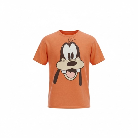 Disney Other - Disney Goofy Orange T-Shirt Adult Large Disney Franchise Character Theme.